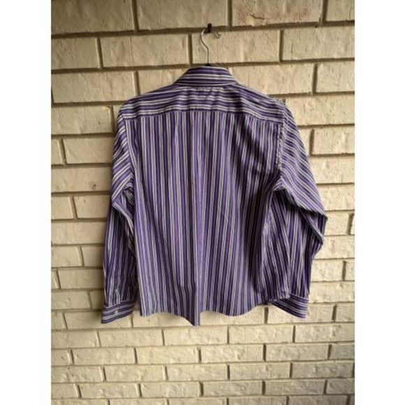Lauren Ralph Lauren Petite Cotton Striped Button up top size PL - Picture 7 of 10
